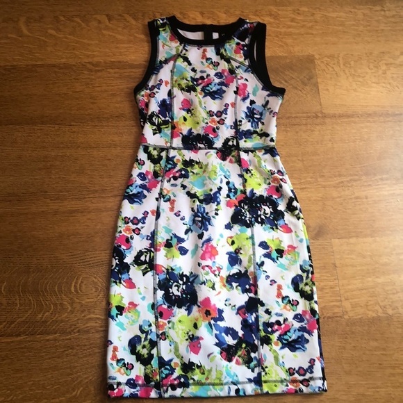 Nicole Miller Floral Scuba Sleeveless Sheath Dress - Picture 1 of 6